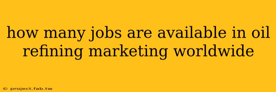 how many jobs are available in oil refining marketing worldwide