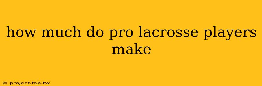 how much do pro lacrosse players make