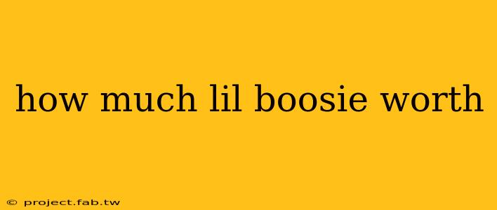 how much lil boosie worth