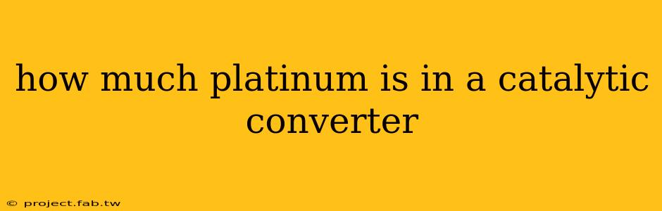 how much platinum is in a catalytic converter