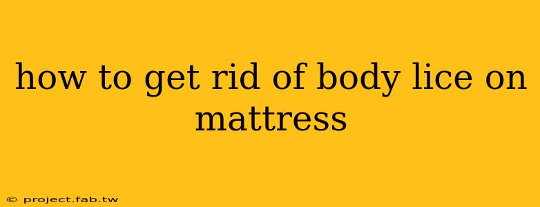 how to get rid of body lice on mattress