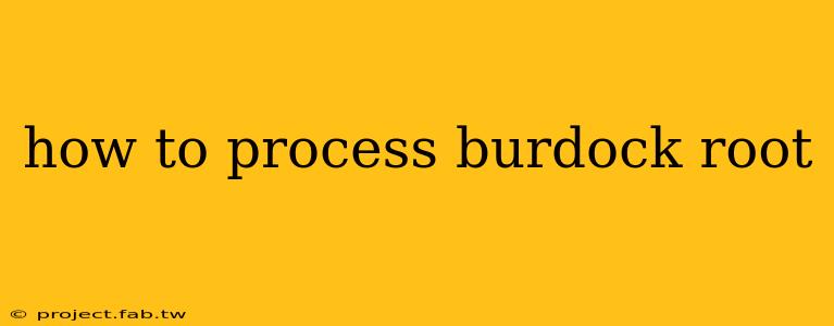 how to process burdock root