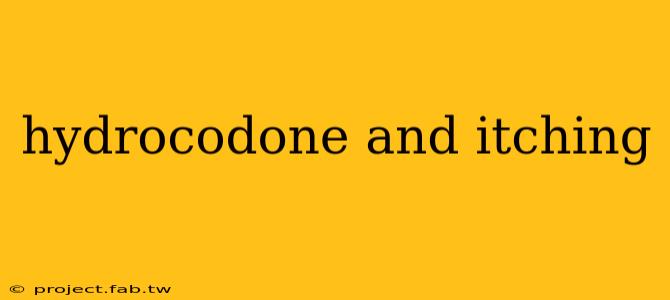 hydrocodone and itching