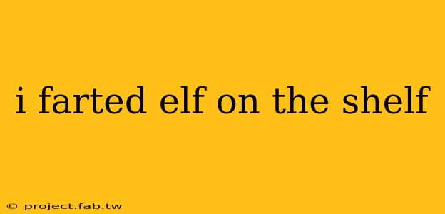 i farted elf on the shelf