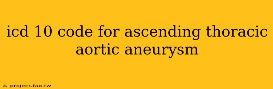 icd 10 code for ascending thoracic aortic aneurysm