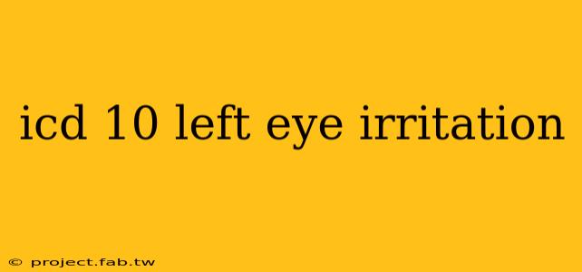 icd 10 left eye irritation