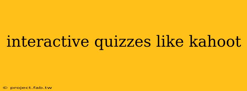 interactive quizzes like kahoot