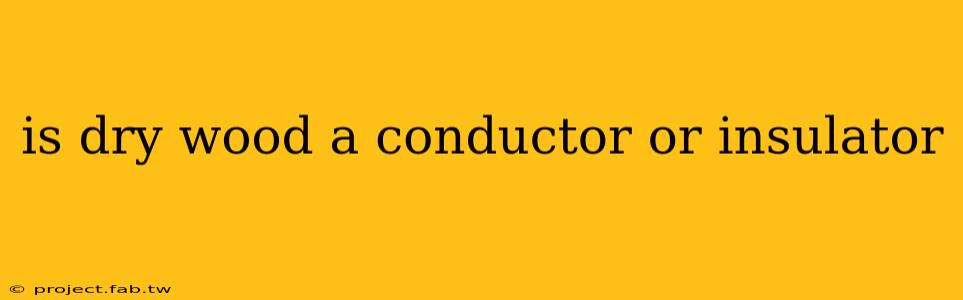 is dry wood a conductor or insulator