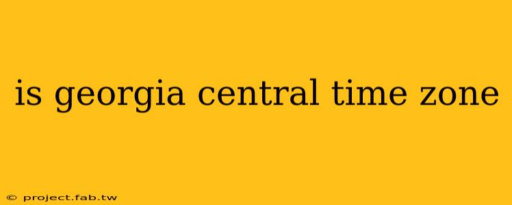 is georgia central time zone