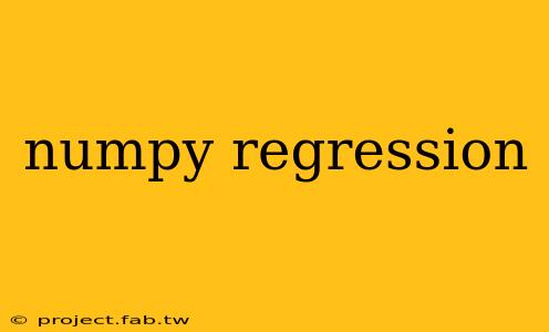 numpy regression