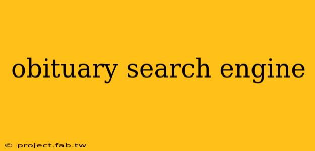 obituary search engine