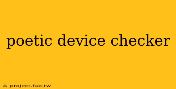 poetic device checker