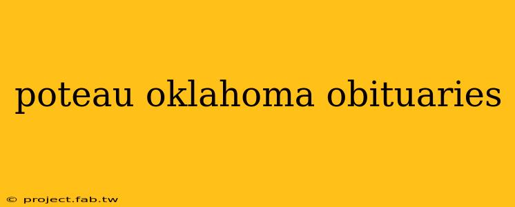 poteau oklahoma obituaries