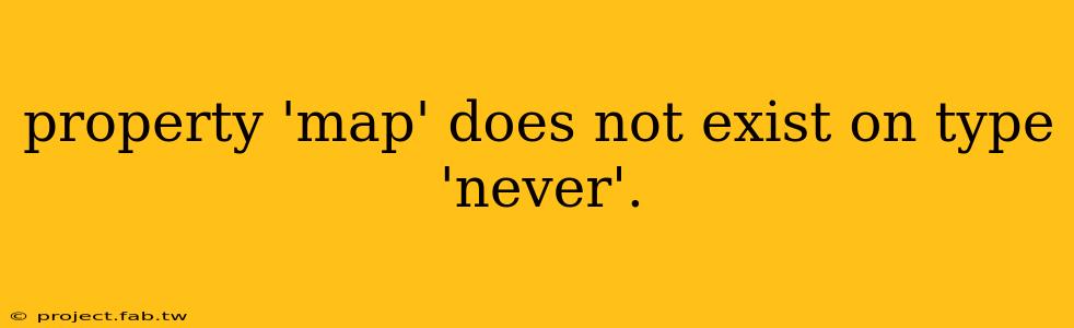 property 'map' does not exist on type 'never'.