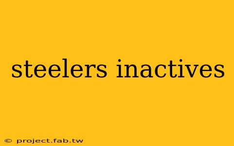 steelers inactives