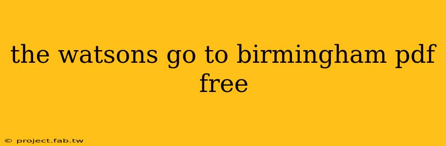 the watsons go to birmingham pdf free