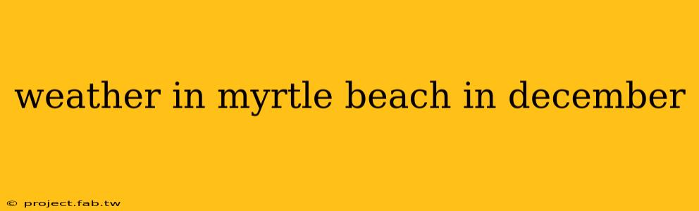 weather in myrtle beach in december