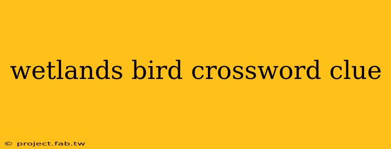 wetlands bird crossword clue