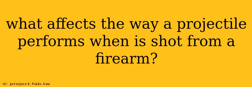 what affects the way a projectile performs when is shot from a firearm?