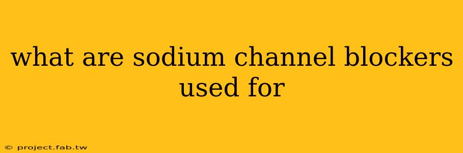 what are sodium channel blockers used for