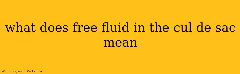 what does free fluid in the cul de sac mean