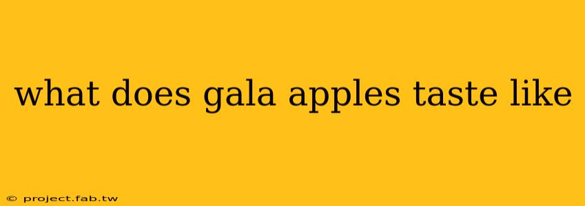 what does gala apples taste like