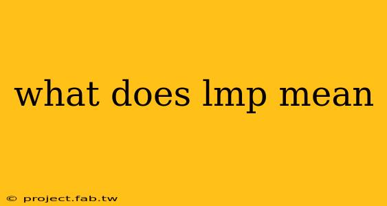 what does lmp mean