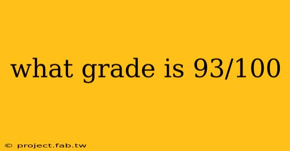 what grade is 93/100