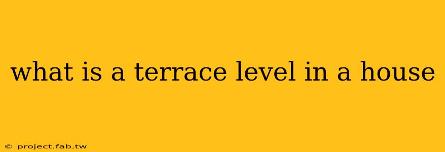 what is a terrace level in a house