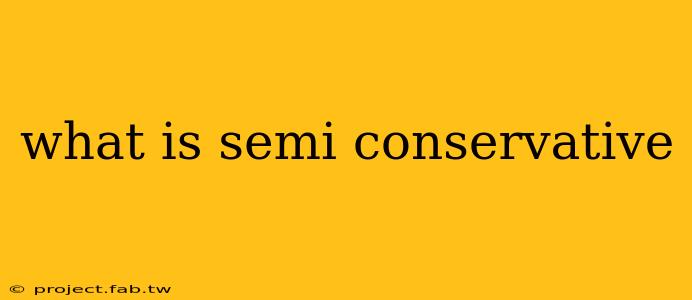 what is semi conservative