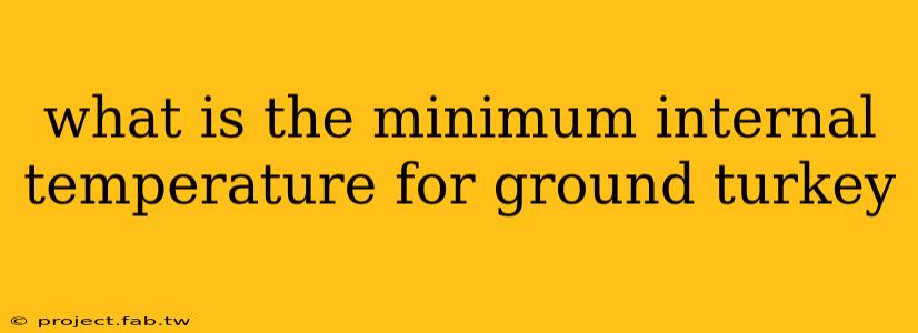 what is the minimum internal temperature for ground turkey