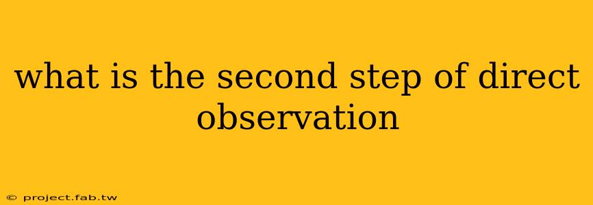 what is the second step of direct observation