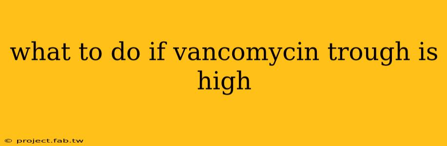 what to do if vancomycin trough is high