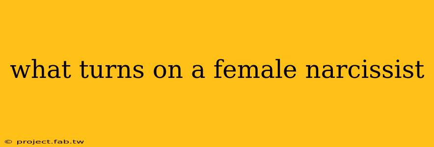 what turns on a female narcissist