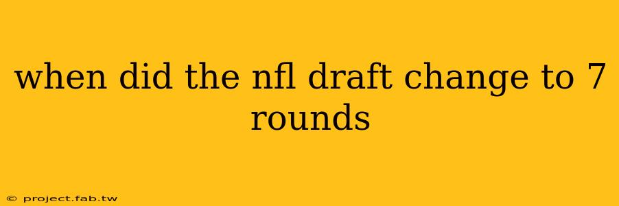 when did the nfl draft change to 7 rounds