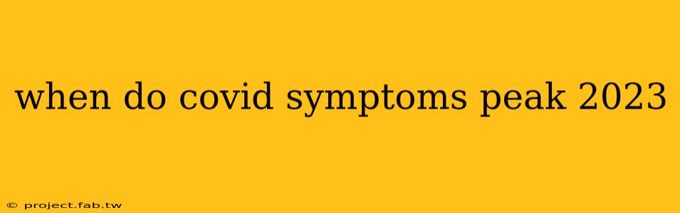 when do covid symptoms peak 2023