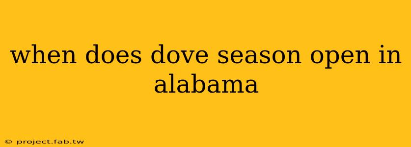 when does dove season open in alabama