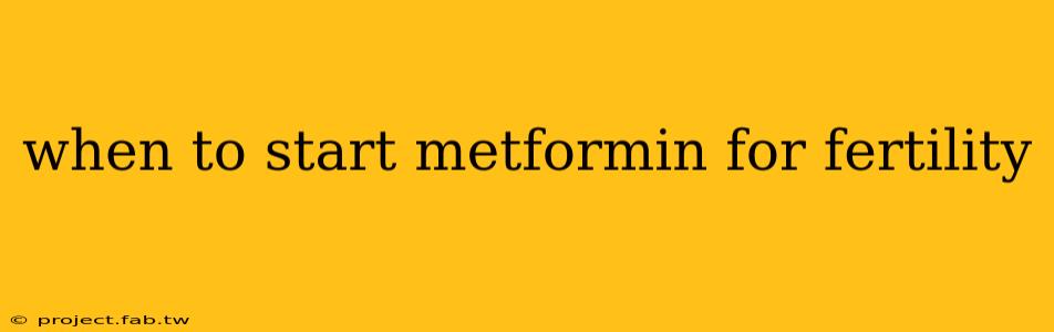 when to start metformin for fertility