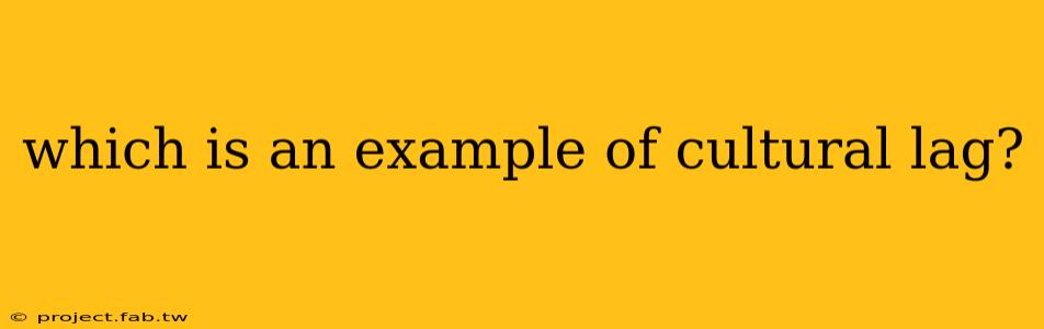 which is an example of cultural lag?