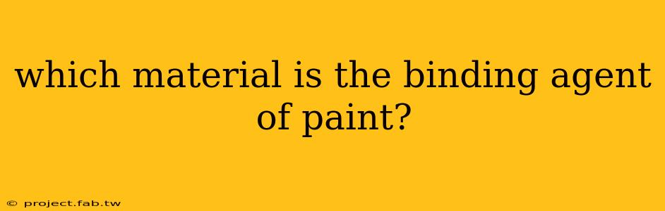 which material is the binding agent of paint?