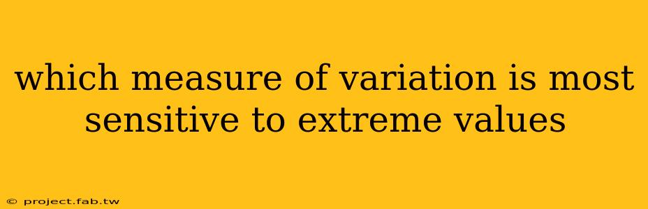 which measure of variation is most sensitive to extreme values