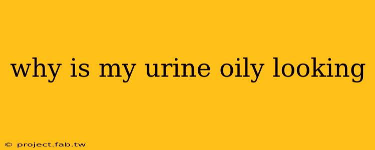 why is my urine oily looking