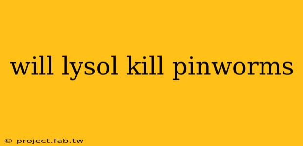 will lysol kill pinworms