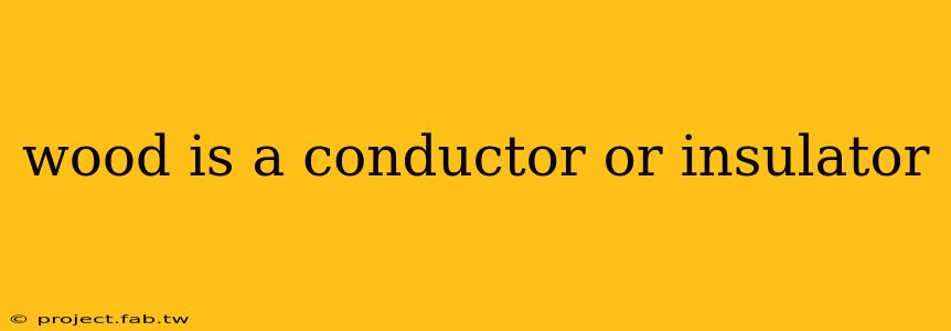 wood is a conductor or insulator