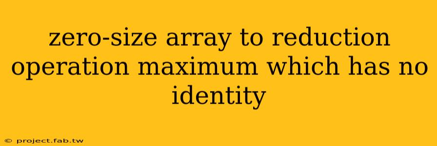 zero-size array to reduction operation maximum which has no identity