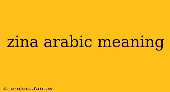 zina arabic meaning